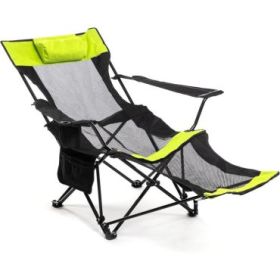 Innovagoods Kampfort Silla Tumbona de Camping Plegable 3 en 1 - Soporta 120Kg - Bolsillo Lateral - Bolsa de Transporte