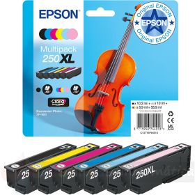 Epson 250 XL Pack de 6 Cartuchos de Tinta Originales