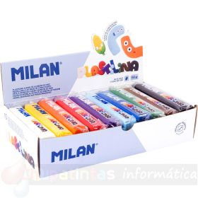 Milan Caja con 10 Barras de Plastilina de 150gr - Base de Almidón de Maíz - Sin Gluten - Mezclables - Colores Surtidos-1