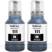 Epson 111 Negro - Pack 2 Botellas de Tinta Pigmentada Genericas C13T03M140