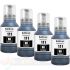 Epson 111 Negro - Pack 4 Botellas de Tinta Pigmentada Genéricas C13T03M140