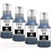 Epson 111 Negro - Pack 4 Botellas de Tinta Pigmentada Genericas C13T03M140