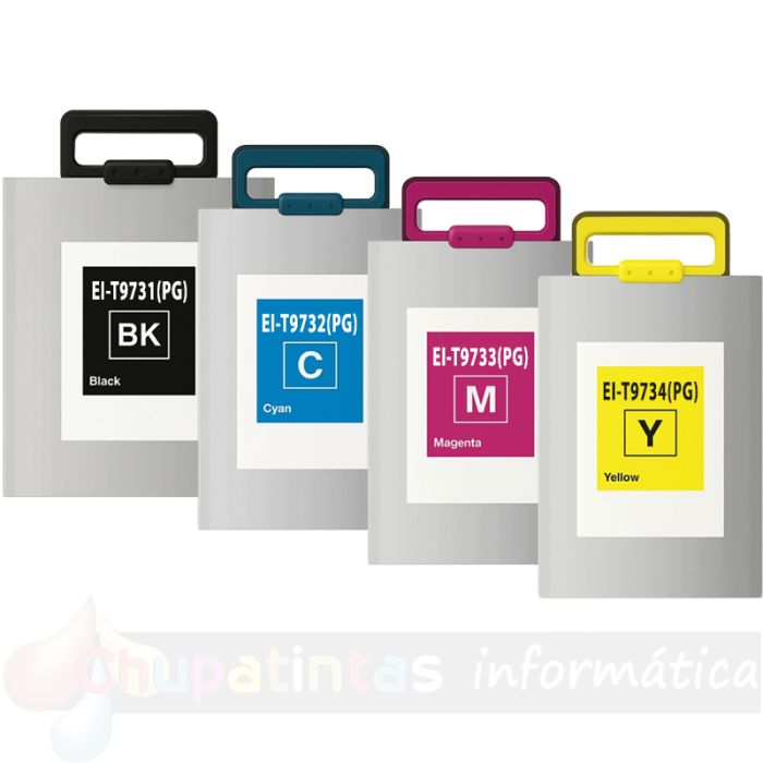 Epson T9735 Pack de 4 Cartuchos de Tinta Pigmentada Genéricos: T9731+T9732+T9733+T9734