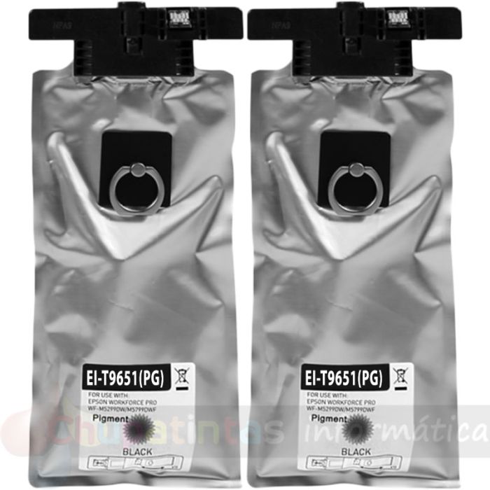 Epson T9651 Negro Pack 2 Cartuchos de Tinta Pigmentada Genéricos - Reemplaza C13T965140