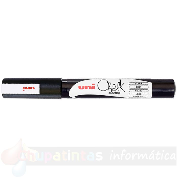 Uni-ball PWE-3MS Marcador de Tiza Liquida - Punta Cónica 0.7mm - Borrado en Húmedo - Resistente a la Lluvia - Color Negro-2