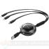 Vention Cable USB Múltiple - Retráctil Ajustable hasta 1.1m - USB-A - 2xUSB-C - Lightning - hasta 480Mbps - Color Negro-1