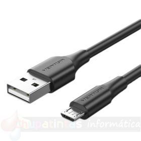 Vention Cable USB 2.0 Macho a MicroUSB Macho - 1m - 3A - 60W - 480Mbps - Color Negro-3
