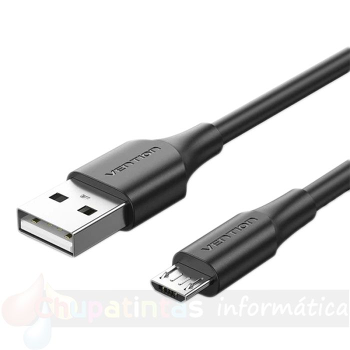 Vention Cable USB 2.0 Macho a MicroUSB Macho - 1m - 3A - 60W - 480Mbps - Color Negro-3