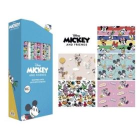 Safta Mickey and Friends Racing Expositor con 50 Rollos de Papel Regalo - Medidas del Rollo 70x200cm - 5 Patrones Diferentes - 3