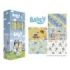 Safta Bluey Ready Expositor con 50 Rollos de Papel Regalo - Medidas del Rollo 70x200cm - 5 Patrones Diferentes - 30.5x71x15.5cm