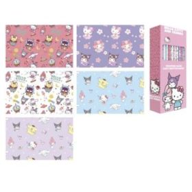 Safta Hello Kitty and Friends Expositor con 50 Rollos de Papel Regalo - Medidas del Rollo 70x200cm - 5 Patrones Diferentes - 30.
