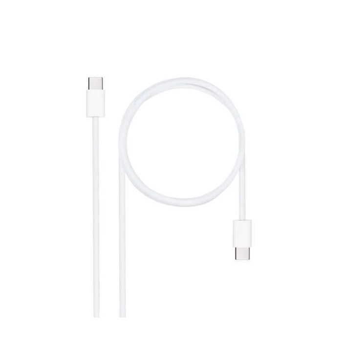 Nanocable Cable USB-C 2.0 60W 3A - USB-C/M-USB-C/M - 2m - Color Blanco