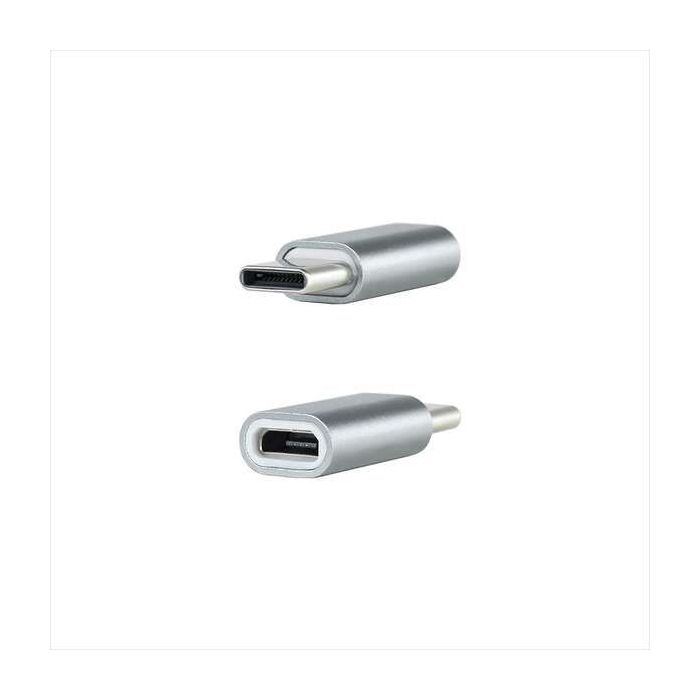 Nanocable Adaptador USB-C Macho a Micro USB Hembra - Aluminio