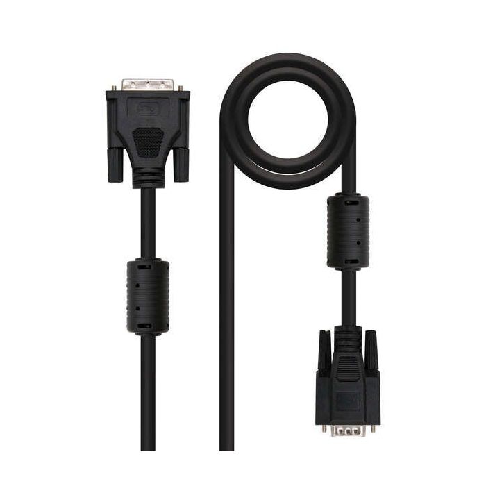 Nanocable Cable DVI 18+5 Macho a SVGA HDB15 Macho 5m - Color Negro