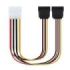 Nanocable Cable SATA Alimentacion 5.25  Molex 4pin Macho a 2x SATA Hembra 0.30m