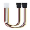 Nanocable Cable SATA Alimentacion 5.25  Molex 4pin Macho a 2x SATA Hembra 0.30m