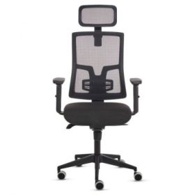 Fellowes Eleganza Plus Silla de Oficina - Respaldo de Malla Transpirable Ajustable en Altura - Soporte Lumbar Ajustable y Reposa