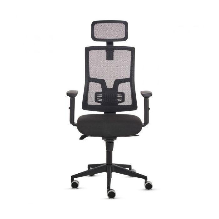 Fellowes Eleganza Plus Silla de Oficina - Respaldo de Malla Transpirable Ajustable en Altura - Soporte Lumbar Ajustable y Reposa