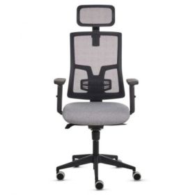 Fellowes Eleganza Plus Silla de Oficina - Respaldo de Malla Transpirable Ajustable en Altura - Soporte Lumbar Ajustable y Reposa