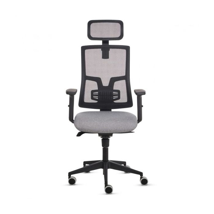 Fellowes Eleganza Plus Silla de Oficina - Respaldo de Malla Transpirable Ajustable en Altura - Soporte Lumbar Ajustable y Reposa