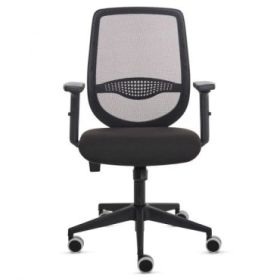 Fellowes Fluenza Silla de Oficina - Respaldo de Malla Transpirable - Reposabrazos Acolchados 2D - Ajuste por Elevacion de Gas -