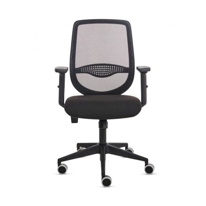 Fellowes Fluenza Silla de Oficina - Respaldo de Malla Transpirable - Reposabrazos Acolchados 2D - Ajuste por Elevacion de Gas -