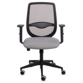 Fellowes Fluenza Silla de Oficina - Respaldo de Malla Transpirable - Reposabrazos Acolchados 2D - Ajuste por Elevacion a Gas - T