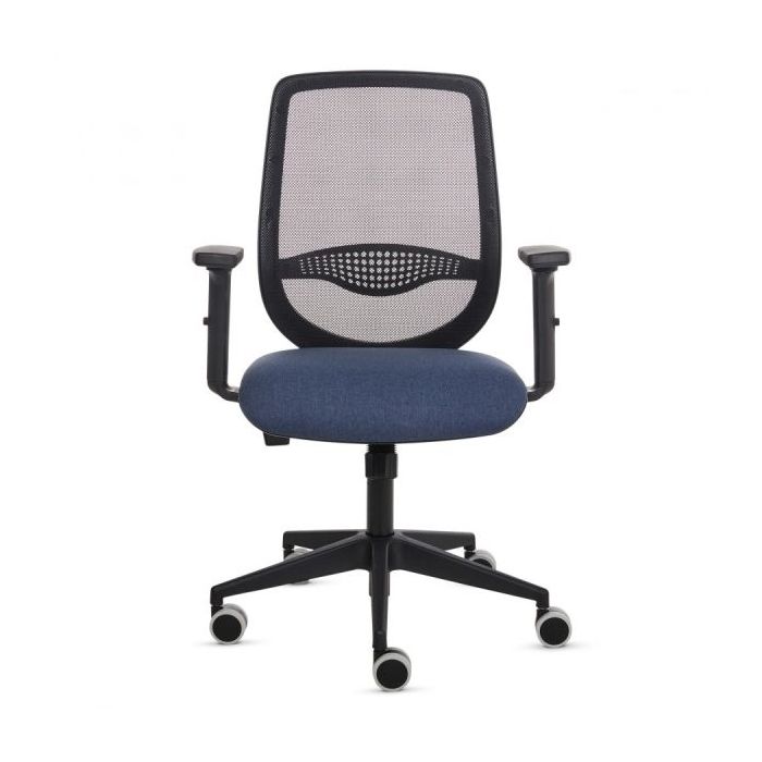 Fellowes Fluenza Silla de Oficina - Respaldo de Malla Transpirable - Reposabrazos Acolchados 2D - Ajuste por Elevacion a Gas - T