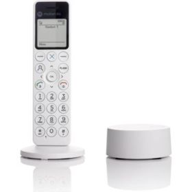 Motorola DOT411  Telefono Inalambrico Dect - Gran Pantalla LCD - Teclado Retroiluminado - Contestador Automatico Integrado - Man