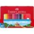 Faber-Castell Classic Colour Caja Metalica con 48 Lapices de Colores Hexagonales + 2 Lapices de Grafito, Goma de Borrar y Sacapu