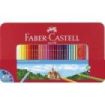 Faber-Castell Classic Colour Caja Metalica con 60 Lapices de Colores Hexagonales + 2 Lapices de Grafito, Goma de Borrar y Sacapu