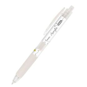 Online Boligrafo Retractil - Tinta Acrilica - Punta Fina de 1mm - Color Blanco