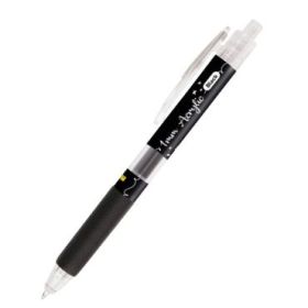 Online Boligrafo Retractil - Tinta Acrilica - Punta Fina de 1mm - Color Negro