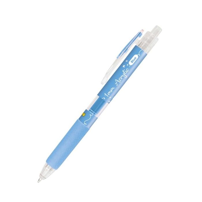 Online Boligrafo Retractil - Tinta Acrilica - Punta Fina de 1mm - Color Azul