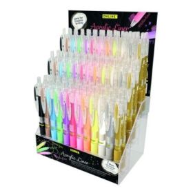 Online Expositor con 72 Boligrafos Retractiles - Tinta Acrilica - Punta Fina de 1mm - Colores Surtidos