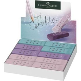Faber-Castell Sparkle RollOn Goma de Borrar - Libre de PVC - Bajo Residuo - Colores Surtidos