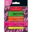 Faber-Castell Textliner 46 Ed. Genz Superfluorescente Pack de 4 Marcadores Fluorescentes - Punta Biselada - Trazo entre 1mm y 5m