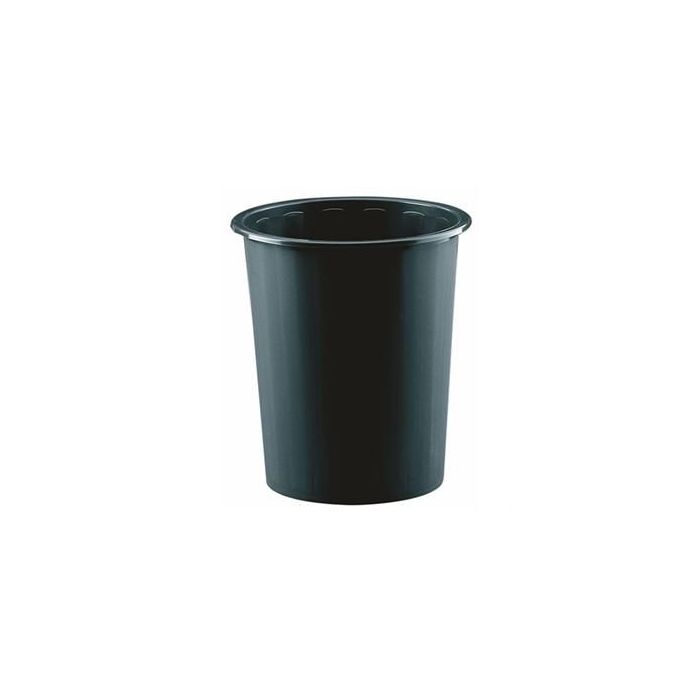 Faibo Papelera con Capacidad de 14L - Fabricada en Polipropileno - Paredes Cerradas - Apilable - Color Negro