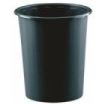 Faibo Papelera con Capacidad de 14L - Fabricada en Polipropileno - Paredes Cerradas - Apilable - Color Negro