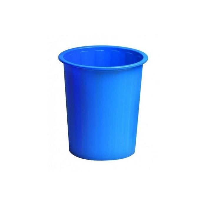 Faibo Papelera con Capacidad de 14L - Fabricada en Polipropileno - Paredes Cerradas - Apilable - Color Azul