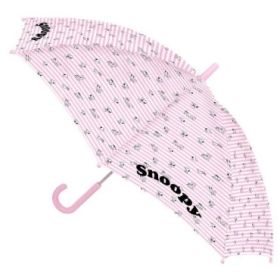 Safta Snoopy Paraguas Manual - Diametro de 70cm - Cupula con 8 Paneles - Asa y Punta de PVC - Poliester - Poe Transparente - Col