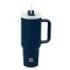 Safta Vaso con Asa Termico - Capacidad 1.2L - Pajita - Base Antideslizante - Acero Inoxidable - Doble Pared - 12h Caliente - 24h