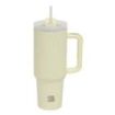 Safta Vaso con Asa Termico - Capacidad 1.2L - Pajita - Base Antideslizante - Acero Inoxidable - Doble Pared - 12h Caliente - 24h