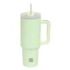 Safta Vaso con Asa Termico - Capacidad 1.2L - Pajita - Base Antideslizante - Acero Inoxidable - Doble Pared - 12h Caliente - 24h