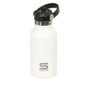 Safta Botella Isotermica Infantil - Capacidad 350ml - Tapon Roscado con Valvula - Base de Silicona - Asa Superior - Acero Inoxid