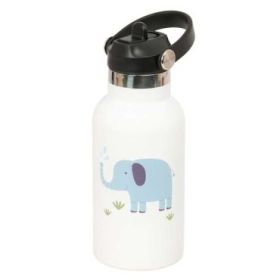 Safta Elefante Botella Isotermica Infantil - Capacidad 350ml - Tapon Roscado con Valvula - Base de Silicona - Asa Superior - Ace