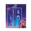 Safta K-Pop Demon Hunters Pack Escolar - 2 Lapices - Regla - Sacapuntas - Goma de Borrar - Multicolor