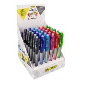 Online MagiXX Classic Expositor con 36 Boligrafos de Tinta Gel Borrables - Trazo de 0.7mm - Cartucho Reemplazable - Uso Ambidies