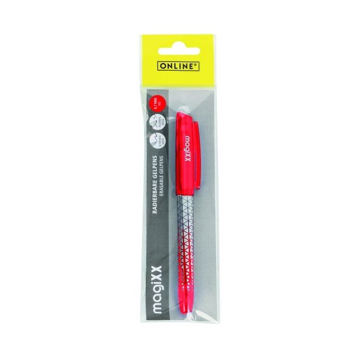 Online MagiXX Classic Boligrafo de Tinta Gel Borrable - Trazo de 0.7mm - Cartucho Reemplazable - Presentado en Blister - Uso Amb