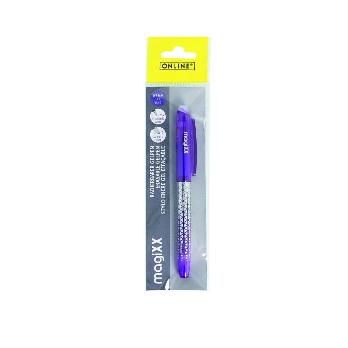 Online MagiXX Classic Boligrafo de Tinta Gel Borrable - Trazo de 0.7mm - Cartucho Reemplazable - Presentado en Blister - Uso Amb